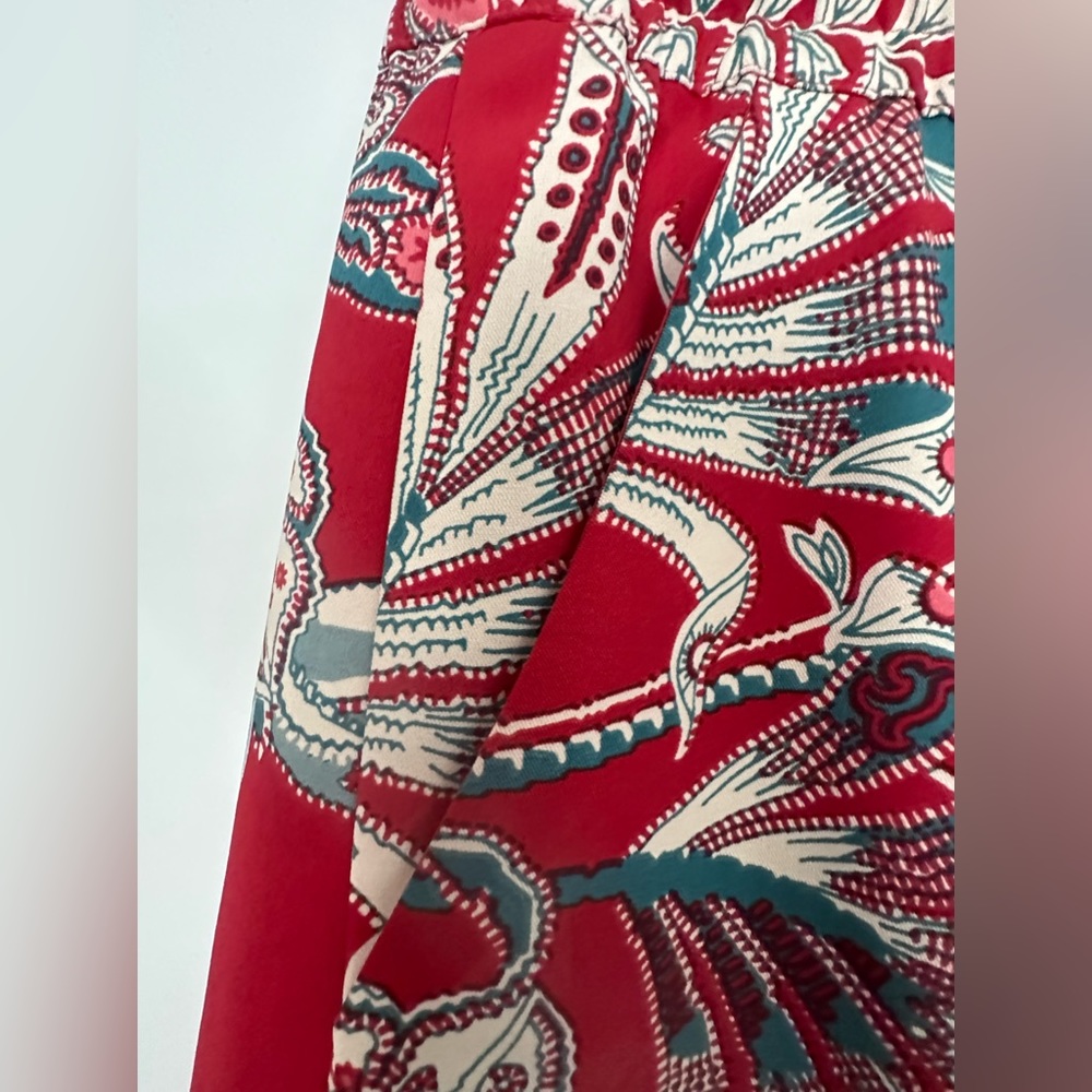 Ann Taylor LOFT Floral Skirt Red Size: M - Picture 8 of 8